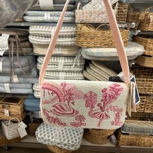 New Handcrafted in India pink ballerina beaded bag